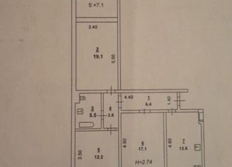 Продам 3-комнатную квартиру, 84.3 м2, Ростов-на-Дону, улица Разина, 1