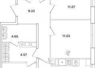 Продаю 3-комнатную квартиру, 77.8 м2, Санкт-Петербург, муниципальный округ Полюстрово