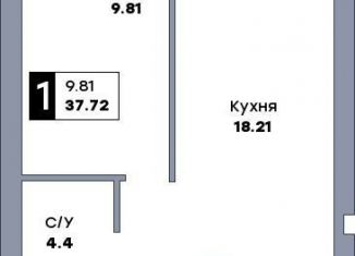 Продается 1-ком. квартира, 38.4 м2, Самара, метро Гагаринская