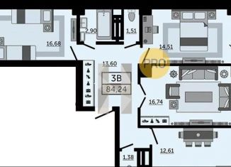 Продаю 3-ком. квартиру, 84.2 м2, Ростов-на-Дону, Ленинский район