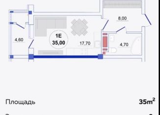 Продаю квартиру студию, 35 м2, Дагестан, проспект Амет-Хана Султана, 1А