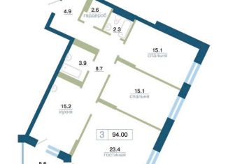 Продажа 3-ком. квартиры, 94 м2, Красноярский край, улица Профсоюзов, 2