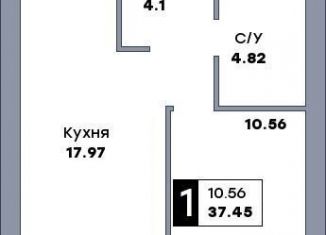 Продаю однокомнатную квартиру, 37.5 м2, Самара, метро Гагаринская