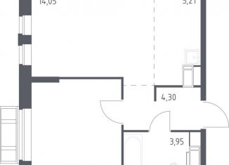 Продаю 1-ком. квартиру, 39.2 м2, село Лайково