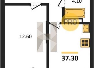 Продаю однокомнатную квартиру, 37.3 м2, Аксай