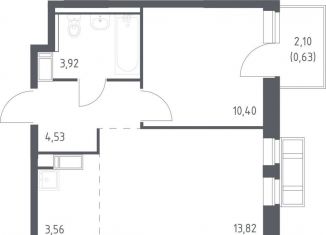 Продаю 1-комнатную квартиру, 36.2 м2, Московская область