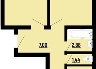 Продается двухкомнатная квартира, 65.4 м2, Краснодар, Прикубанский округ, Заполярная улица, 39к7