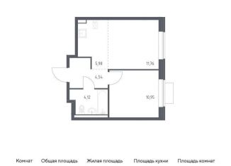 Продается 1-комнатная квартира, 37.4 м2, Ленинский городской округ, жилой комплекс Новое Видное, 18.2