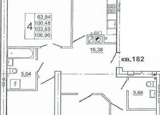 Продам 4-комнатную квартиру, 108 м2, Смоленская область, улица Крупской, 54Б