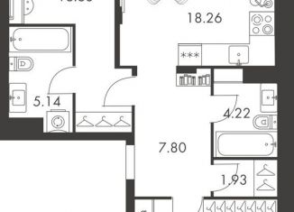 Продаю 2-комнатную квартиру, 73.8 м2, Тульская область, улица Карпова, 103А