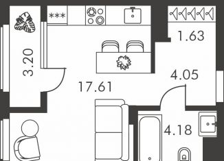 Квартира на продажу студия, 30.7 м2, Тула, улица Карпова, 103А