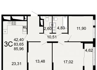 Продажа 3-ком. квартиры, 86 м2, Рязанская область, Льговская улица, 8