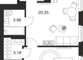 Продается 1-ком. квартира, 44.5 м2, 