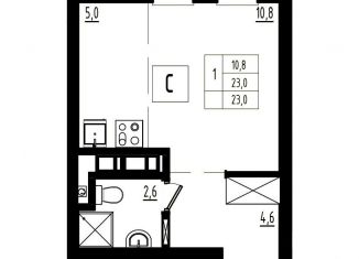 Продажа квартиры студии, 23 м2, Ярославль, Фрунзенский район