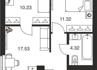 Продам 2-комнатную квартиру, 47.2 м2, 