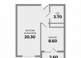 Продается 1-комнатная квартира, 33.1 м2, Михайловск, Прекрасная улица, 17