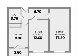 Продам 2-ком. квартиру, 50.5 м2, Михайловск, Прекрасная улица, 19