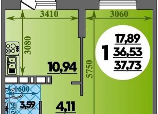 Продаю однокомнатную квартиру, 38 м2, Ростов-на-Дону, Уланская улица, 17с1, ЖК Суворовский