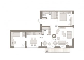 Продается 2-комнатная квартира, 74.7 м2, Москва, ЮВАО