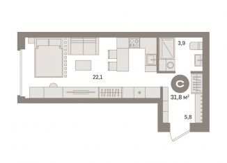 Продам квартиру студию, 31.8 м2, Москва, метро Нижегородская