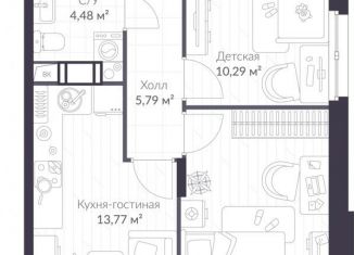 Продаю двухкомнатную квартиру, 49.3 м2, Сертолово