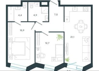 Продажа двухкомнатной квартиры, 67 м2, Москва, ЖК Левел Стрешнево, Волоколамское шоссе, 81/2с2