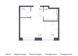 Квартира на продажу студия, 27.4 м2, Москва, метро Борисово, жилой комплекс Квартал Домашний, 1