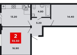 Продам 2-ком. квартиру, 55.5 м2, Краснодар, Конгрессная улица, лит22, Прикубанский округ