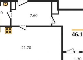 Продажа 1-ком. квартиры, 46.1 м2, Новосибирск, метро Площадь Гарина-Михайловского