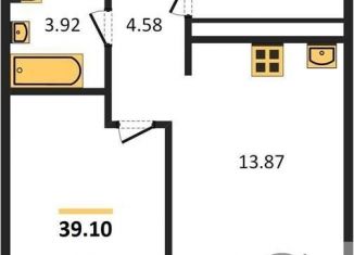 Продажа 1-ком. квартиры, 39.1 м2, Новосибирск, 1-я Чулымская улица, с19, ЖК Ясный Берег