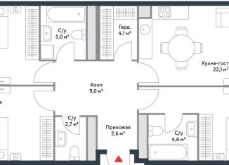 Продаю 4-комнатную квартиру, 95 м2, Москва, метро Печатники