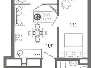 Продаю 1-ком. квартиру, 31.8 м2, Тула, Зареченский территориальный округ