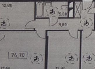 Продается 3-ком. квартира, 74 м2, деревня Раздоры, улица Липовой Рощи, 4к4, ЖК Спутник