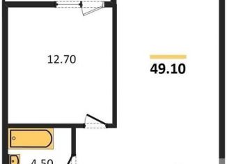 Продается 1-комнатная квартира, 49.1 м2, Новосибирск, Красный проспект, 220, ЖК Нобель