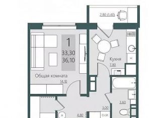 Продаю однокомнатную квартиру, 36.1 м2, Саратов, проспект Строителей, 36А, Ленинский район