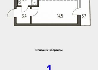 Квартира на продажу студия, 31.1 м2, Самара, Ново-Садовая улица, 106Гк1, ЖК Галактика