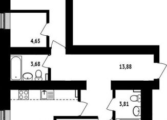 Продается 2-ком. квартира, 73.2 м2, Уфа, Ленинский район, улица Асхата Мирзагитова, 12