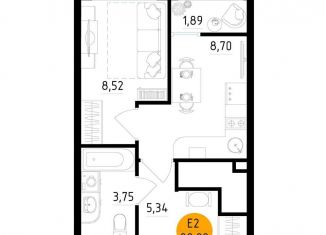 Продажа 1-ком. квартиры, 28.2 м2, Рязань