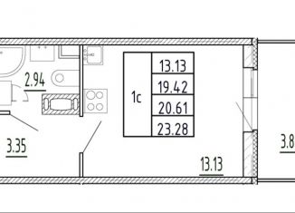 Квартира на продажу студия, 19.3 м2, Санкт-Петербург, Арцеуловская аллея, 9