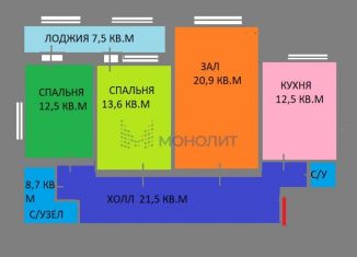 Продаю трехкомнатную квартиру, 92.4 м2, Нижний Новгород, бульвар Академика Б.А. Королёва, 6, Советский район