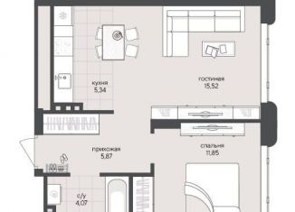 Продается 1-ком. квартира, 42.7 м2, Новосибирск, Заельцовский район, Кедровая улица, с45к1