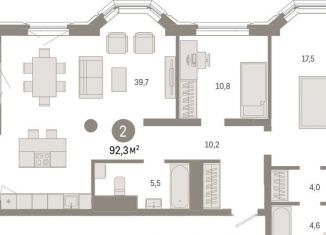 Продажа 2-ком. квартиры, 92.3 м2, Екатеринбург, улица Некрасова, 8