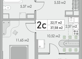 Продам 2-комнатную квартиру, 37.6 м2, Оренбургская область, Яицкая улица, 1