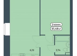 Продается 2-ком. квартира, 61.5 м2, Красноярск, Советский район