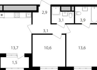 Продаю 2-комнатную квартиру, 52.4 м2, Москва, Михалковская улица, 48с1