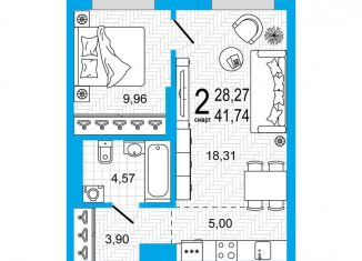 Продается однокомнатная квартира, 41.7 м2, Республика Башкортостан