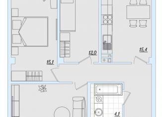 Продажа трехкомнатной квартиры, 84.9 м2, Псковская область, Балтийская улица, 17А