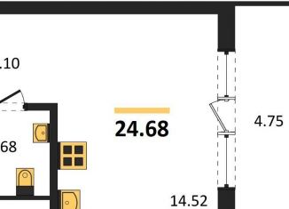 Продам квартиру студию, 24.7 м2, Воронеж, Железнодорожный район, набережная Чуева, 7