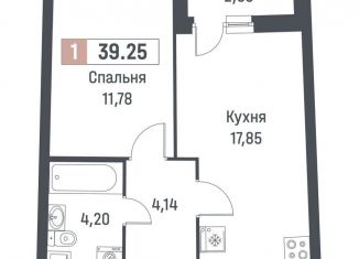 Продам 1-комнатную квартиру, 38 м2, Мурино