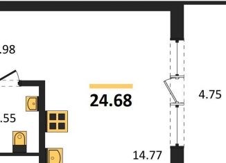 Продается квартира студия, 24.7 м2, Воронеж, Железнодорожный район, набережная Чуева, 7